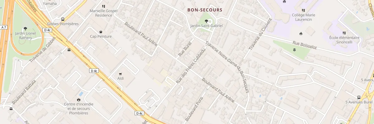 Plan du 44 Bd Paul Arene à Marseille 14e Arrondissement