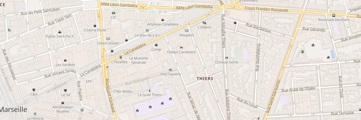 Plan du 19 Rue Senac à Marseille 1er Arrondissement
