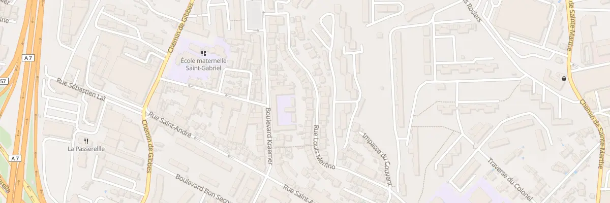 Plan du 30 Rue louis merlino à Marseille 14e Arrondissement