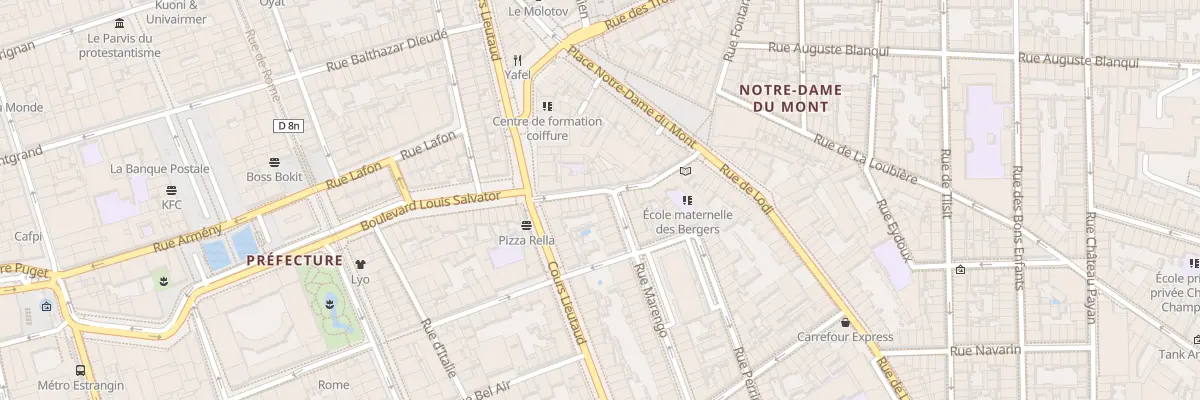 Plan du 2 Rue marengo à Marseille 6e Arrondissement