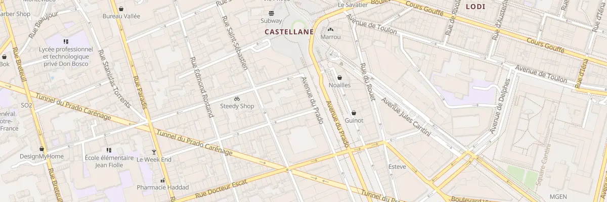 Plan du 14 Av du Prado à Marseille 6e Arrondissement