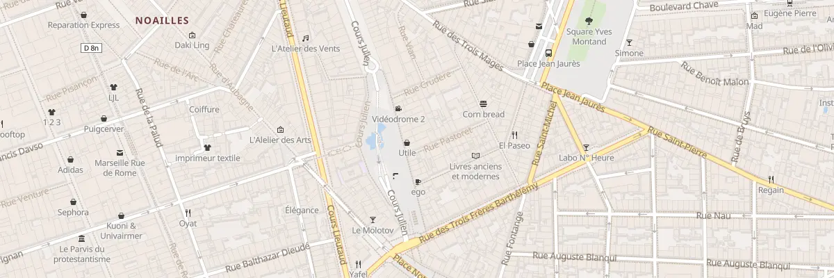 Plan du 61 Crs Julien à Marseille 6e Arrondissement