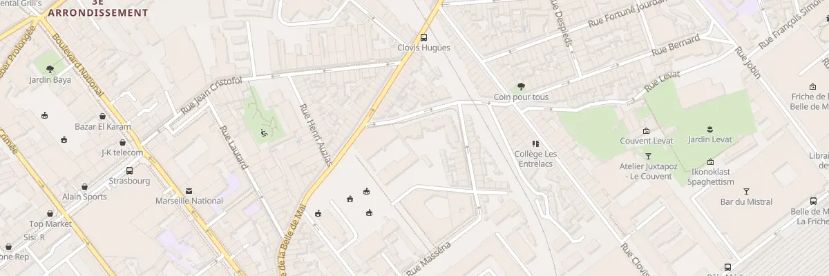 Plan du 8 Rue levat à Marseille 3e Arrondissement