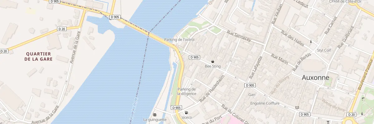 Plan du 3 Rue Thiers à Auxonne
