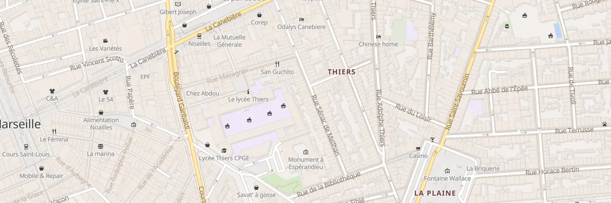 Plan du 46 Rue Senac à Marseille 1er Arrondissement