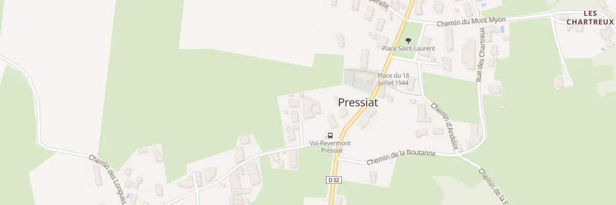 Plan du 5040 Le Village - Pressiat à Courmangoux