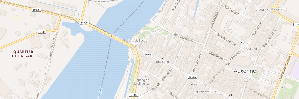 Plan du 10 Rue Thiers à Auxonne