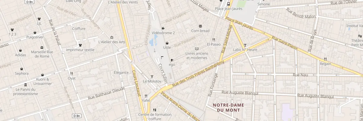 Plan du 6 Rue bussy l’indien à Marseille 6e Arrondissement