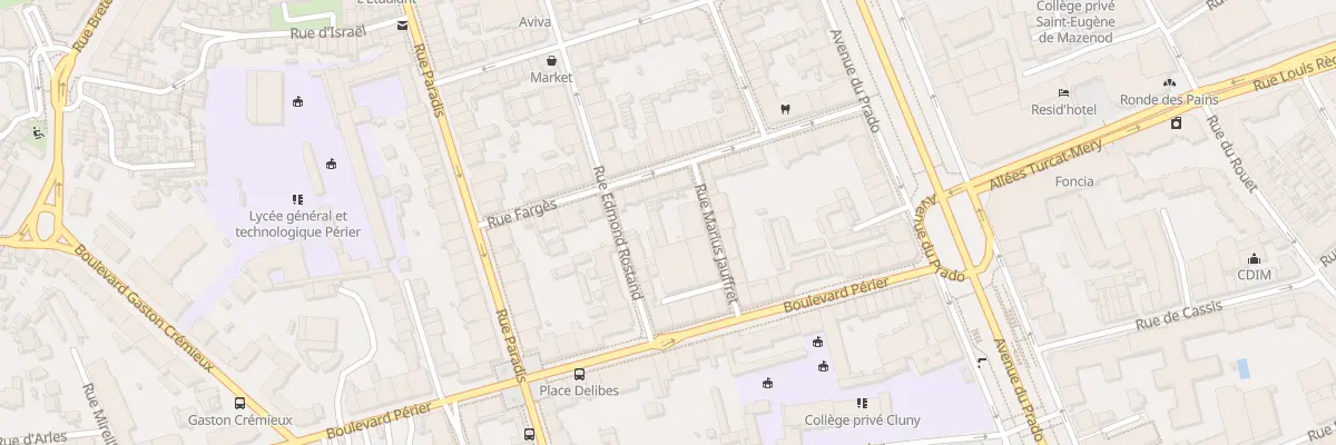Plan du 7 Rue marius jauffret à Marseille 8e Arrondissement