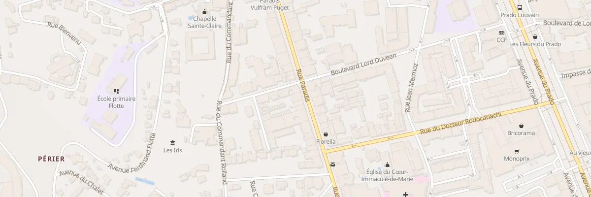 Plan du 438 Rue paradis à Marseille 8e Arrondissement
