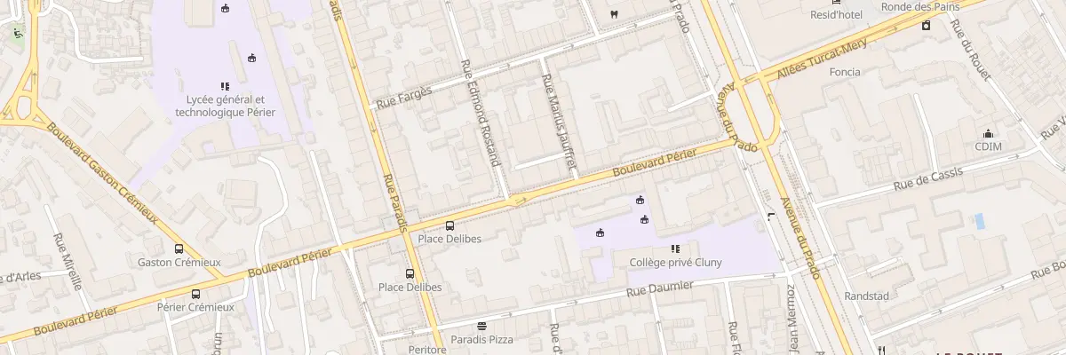 Plan du 44 Bd Perier à Marseille 8e Arrondissement
