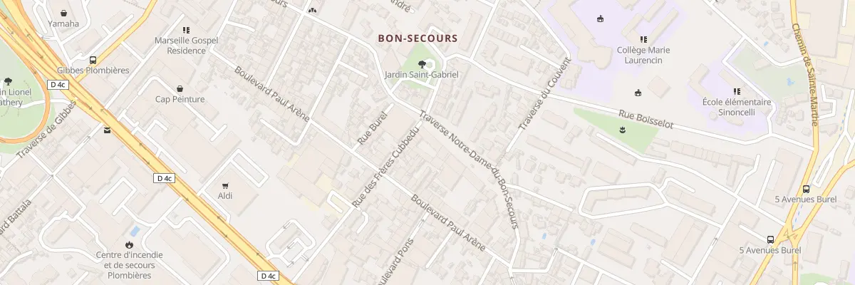 Plan du 103 Tra Ntre-Dame Bon Secours à Marseille 14e Arrondissement
