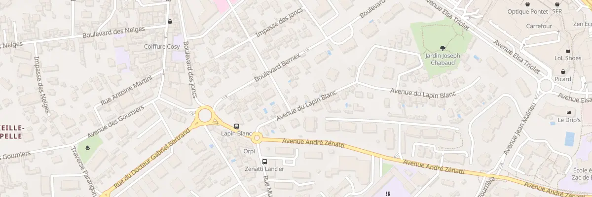 Plan du 9 Av du Lapin Blanc à Marseille 8e Arrondissement