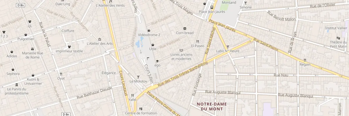 Plan du 12 Rue bussy l’indien à Marseille 6e Arrondissement