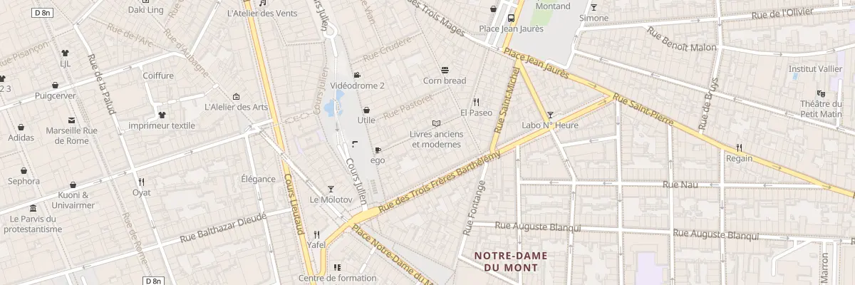 Plan du 14 Rue bussy l’indien à Marseille 6e Arrondissement