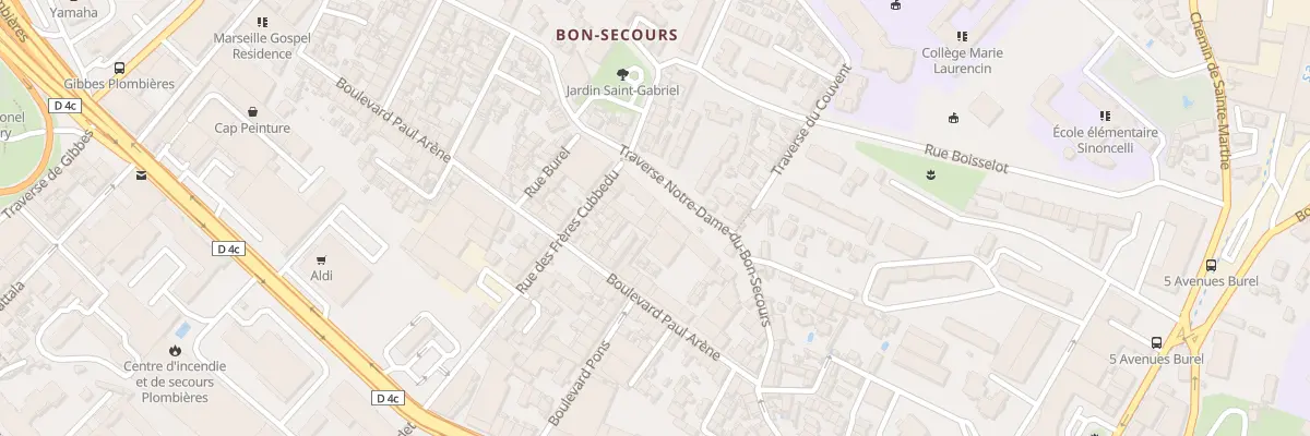 Plan du 101 Tra Ntre-Dame Bon Secours à Marseille 14e Arrondissement