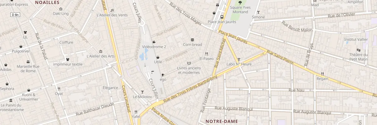 Plan du 21 Rue bussy l’indien à Marseille 6e Arrondissement