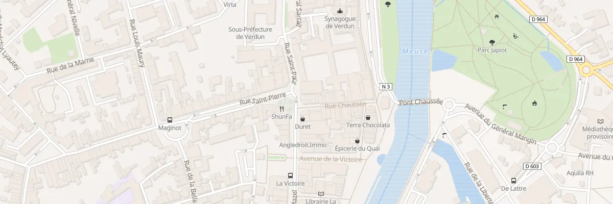 Plan du 32 Rue Chaussee à Verdun