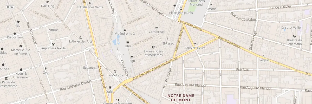 Plan du 20 Rue bussy l’indien à Marseille 6e Arrondissement