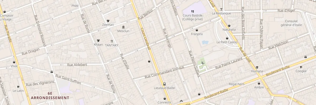 Plan du 127 Crs Lieutaud à Marseille 6e Arrondissement