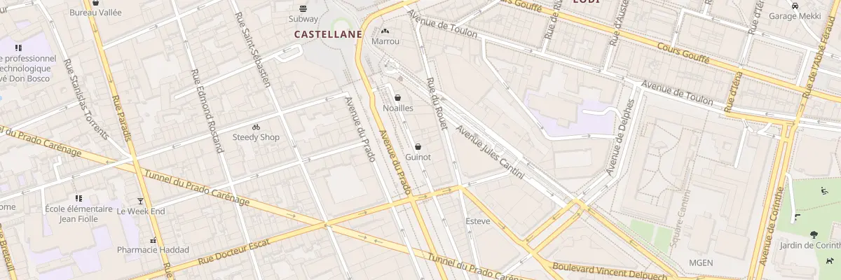 Plan du 15 Av du Prado à Marseille 6e Arrondissement