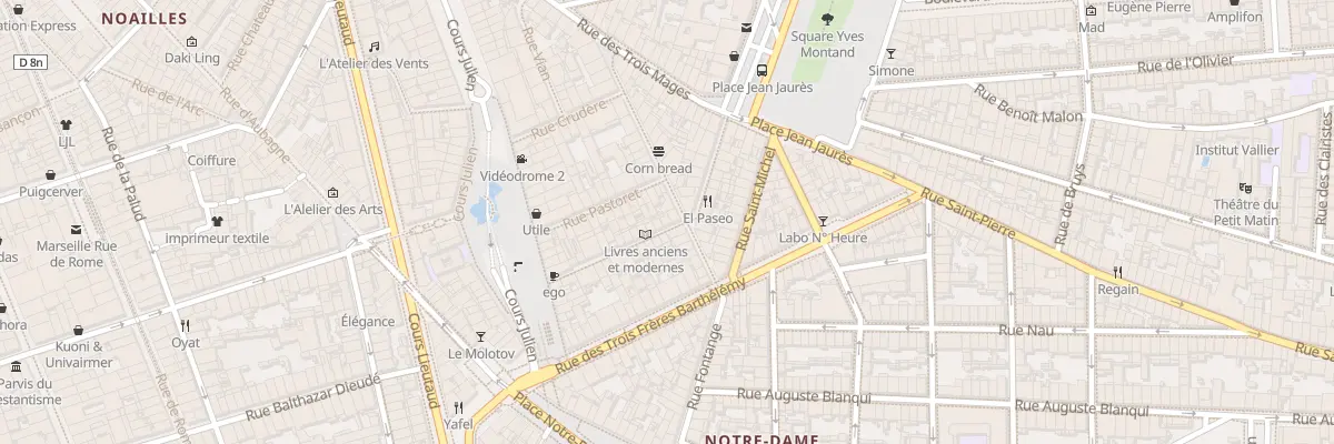 Plan du 27 Rue bussy l’indien à Marseille 6e Arrondissement