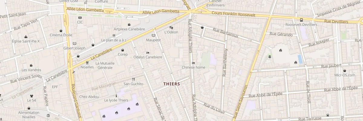 Plan du 24 Rue adolphe thiers à Marseille 1er Arrondissement