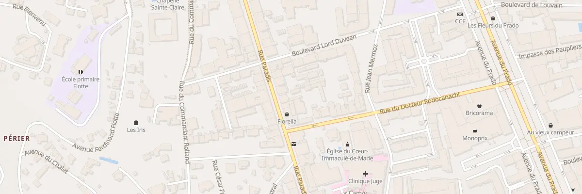 Plan du 405 Rue paradis à Marseille 8e Arrondissement