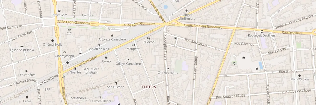 Plan du 14 Rue adolphe thiers à Marseille 1er Arrondissement