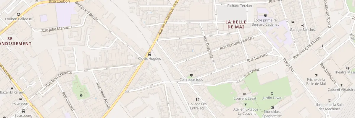 Plan du 66 Rue clovis hugues à Marseille 3e Arrondissement