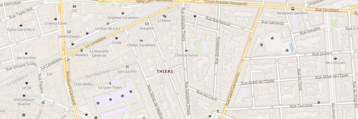 Plan du 32 Rue adolphe thiers à Marseille 1er Arrondissement