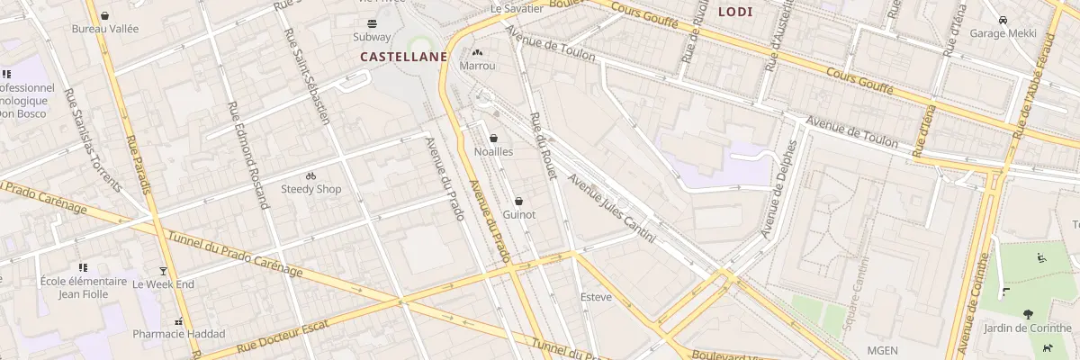 Plan du 16 Rue du rouet à Marseille 6e Arrondissement