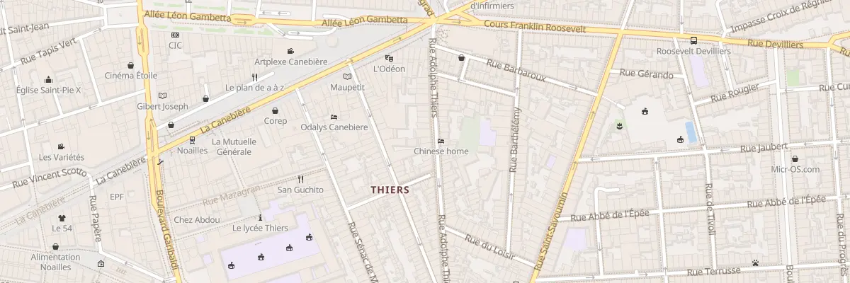 Plan du 26 Rue adolphe thiers à Marseille 1er Arrondissement