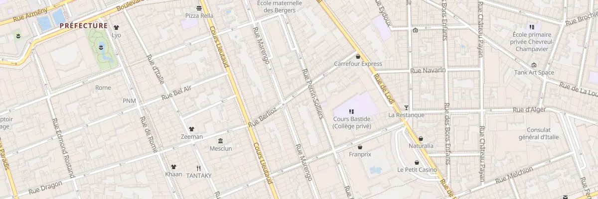 Plan du 38 Rue berlioz à Marseille 6e Arrondissement