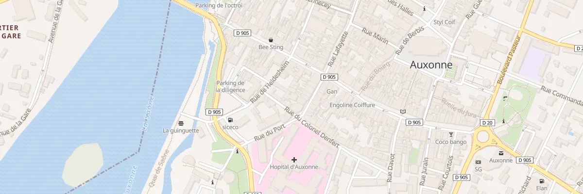 Plan du 2 Rue Colonel Denfert à Auxonne