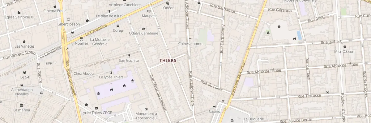 Plan du 42 Rue adolphe thiers à Marseille 1er Arrondissement