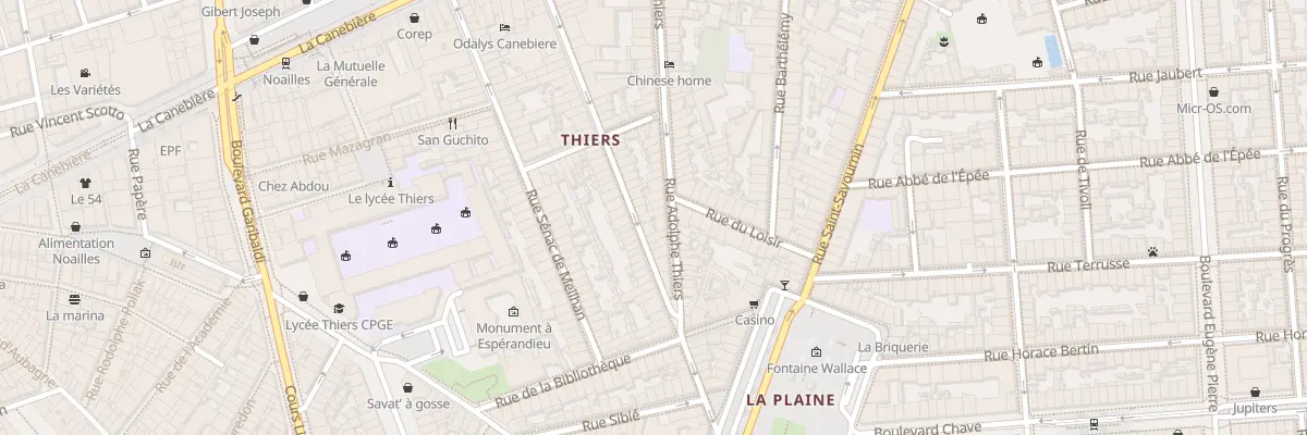 Plan du 58 Rue adolphe thiers à Marseille 1er Arrondissement