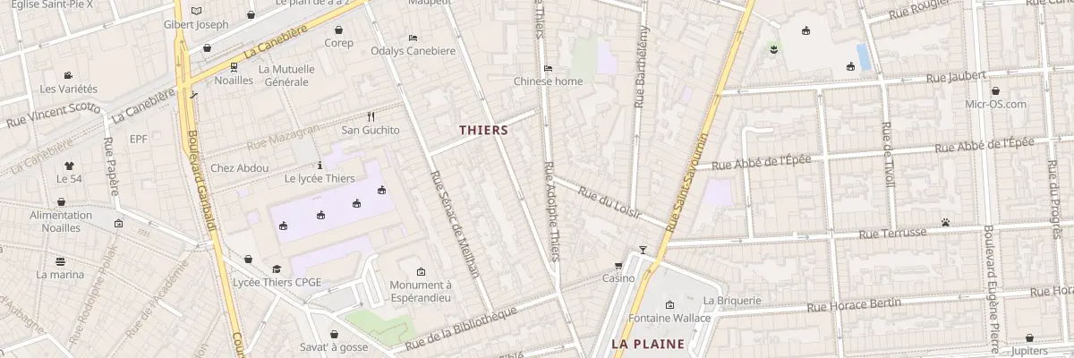 Plan du 54 Rue adolphe thiers à Marseille 1er Arrondissement