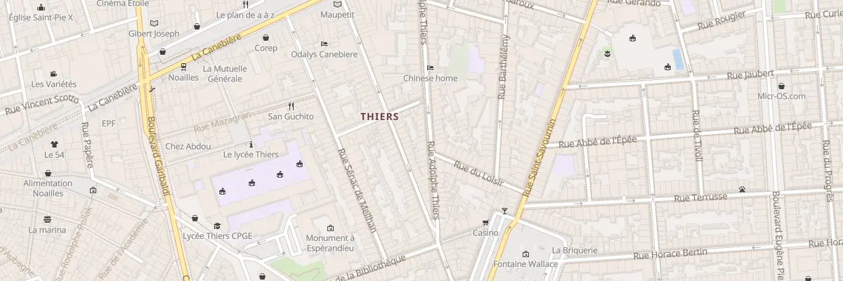 Plan du 50 Rue adolphe thiers à Marseille 1er Arrondissement