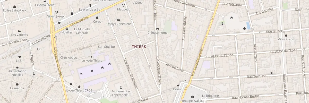 Plan du 46 Rue adolphe thiers à Marseille 1er Arrondissement