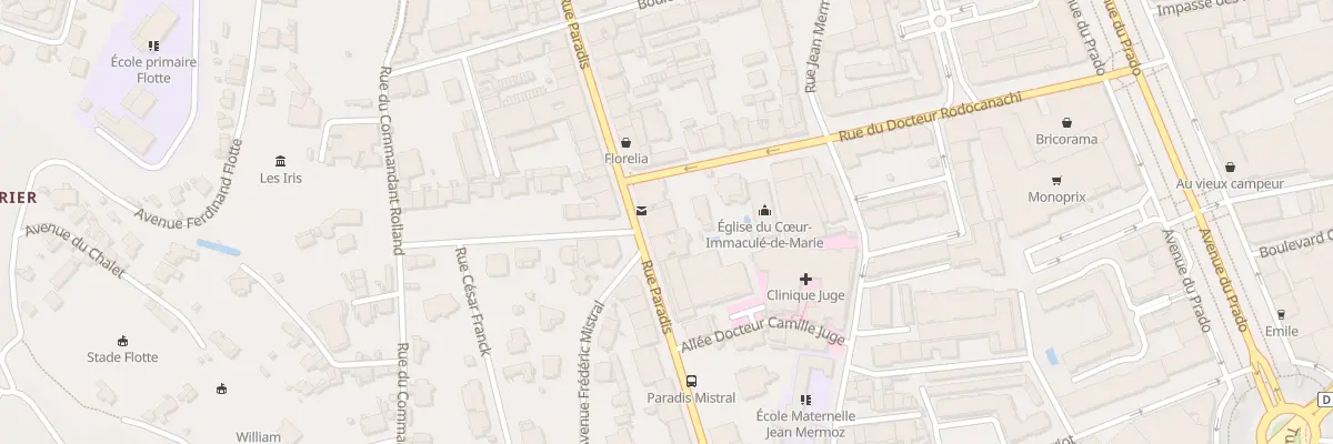 Plan du 429 Rue paradis à Marseille 8e Arrondissement