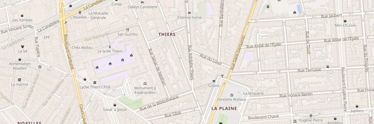Plan du 62 Rue adolphe thiers à Marseille 1er Arrondissement
