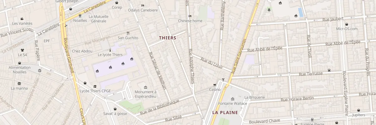 Plan du 60 Rue adolphe thiers à Marseille 1er Arrondissement