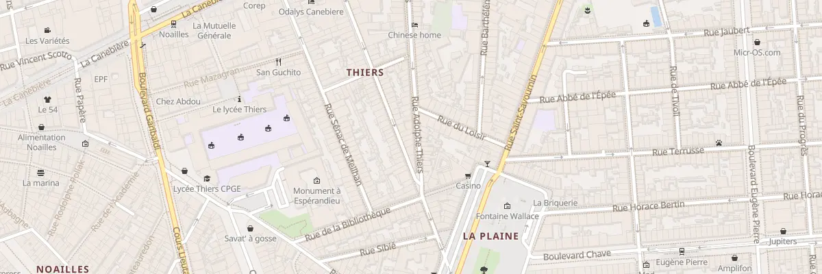 Plan du 64 Rue adolphe thiers à Marseille 1er Arrondissement