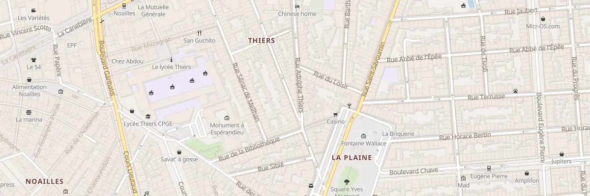 Plan du 68 Rue adolphe thiers à Marseille 1er Arrondissement