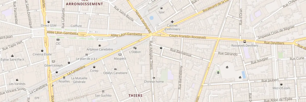 Plan du 3 Rue adolphe thiers à Marseille 1er Arrondissement