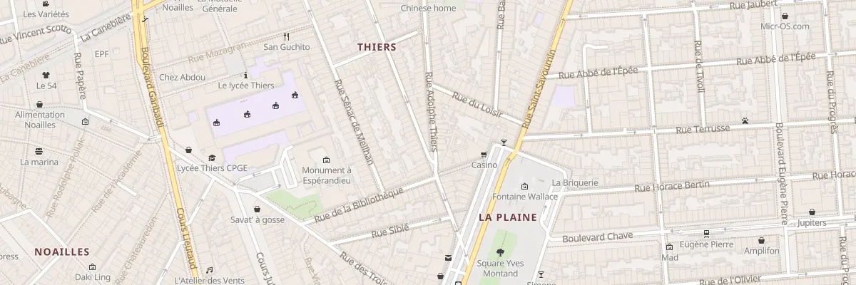 Plan du 70 Rue adolphe thiers à Marseille 1er Arrondissement
