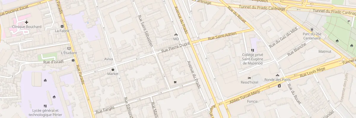 Plan du 94 Av du Prado à Marseille 8e Arrondissement