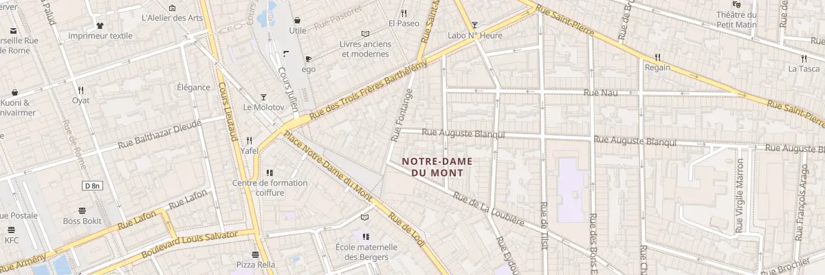 Plan du 4 Rue auguste blanqui à Marseille 6e Arrondissement