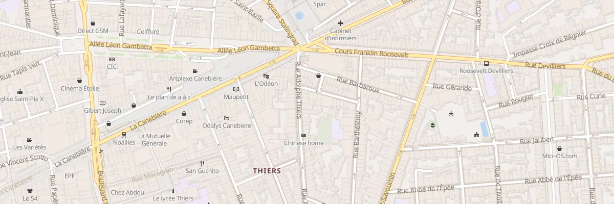 Plan du 5 Rue adolphe thiers à Marseille 1er Arrondissement